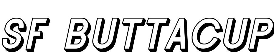 SF Buttacup Lettering Shaded Oblique Font Download Free